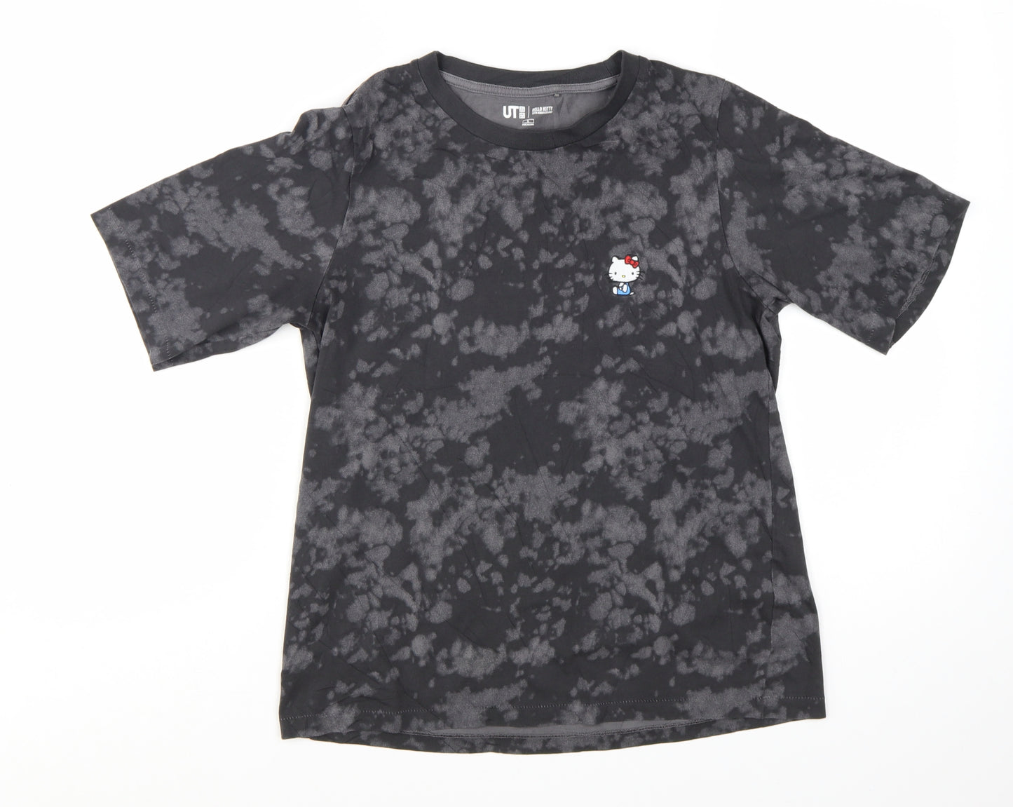 Uniqlo Women Black Hello Kitty 50th Anniversary T-Shirt Size S