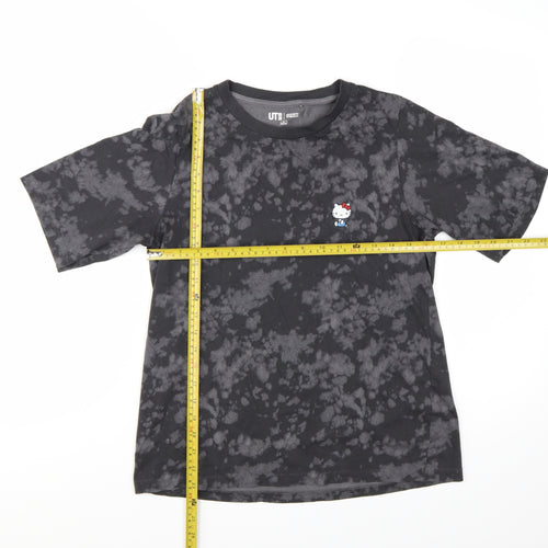 Uniqlo Women Black Hello Kitty 50th Anniversary T-Shirt Size S