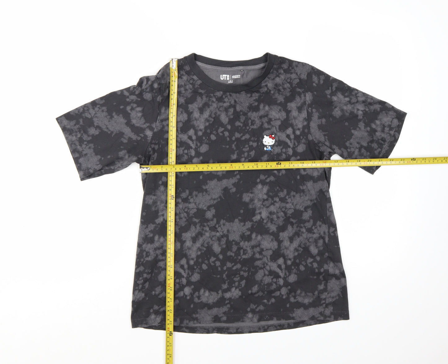 Uniqlo Women Black Hello Kitty 50th Anniversary T-Shirt Size S