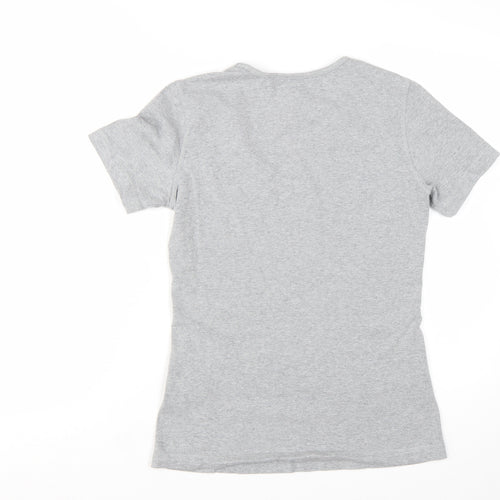 Champion Womens Grey Basic Jersey T-Shirt L Slim Fit Casual Top