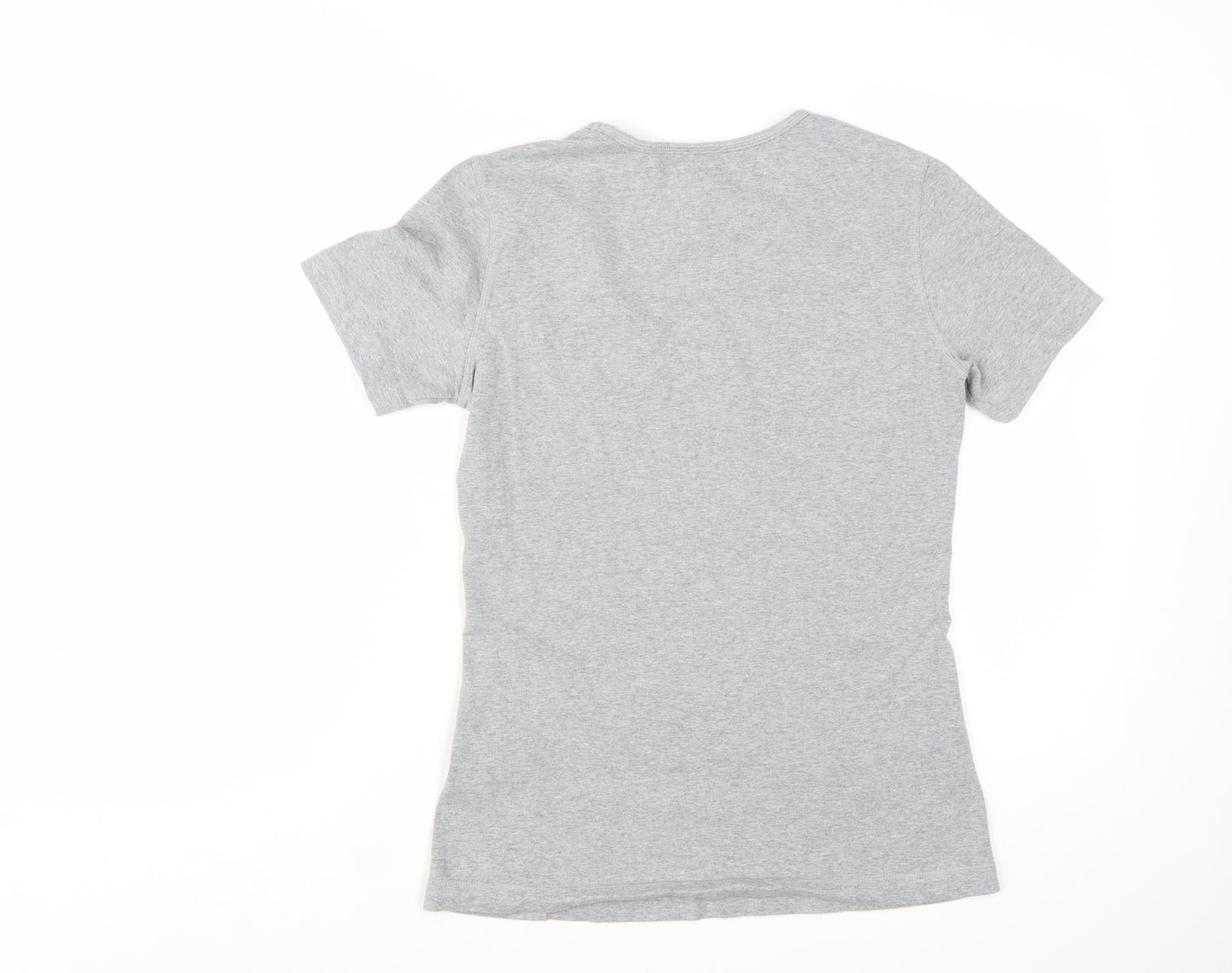 Champion Womens Grey Basic Jersey T-Shirt L Slim Fit Casual Top