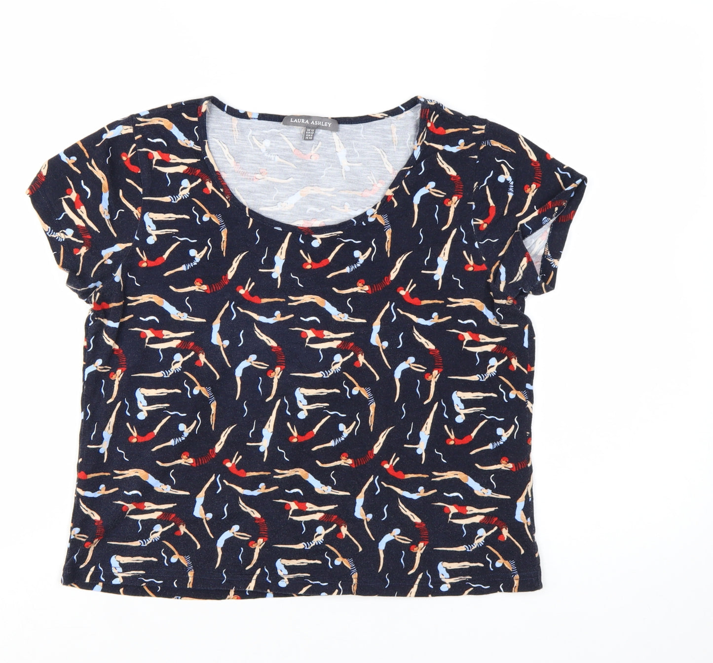 Laura Ashley Women's Multicoloured Cotton T-Shirt UK 12