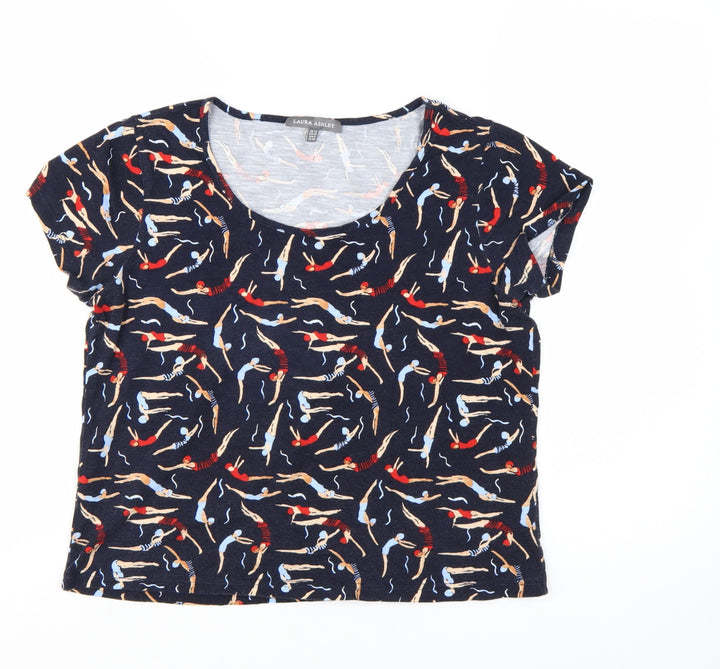 Laura Ashley Women's Multicoloured Cotton T-Shirt UK 12
