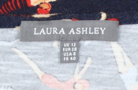 Laura Ashley Women's Multicoloured Cotton T-Shirt UK 12