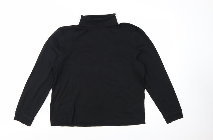Mountain Warehouse Women Black XL Roll Neck Thermal Long Sleeve Top