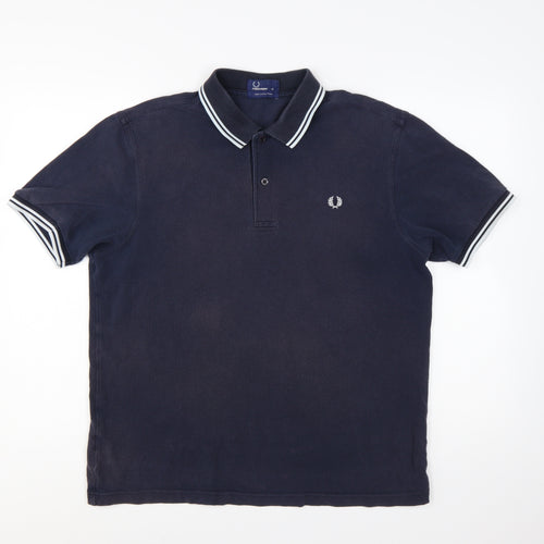 Fred Perry Men's Blue XL Cotton Piqué Polo Shirt