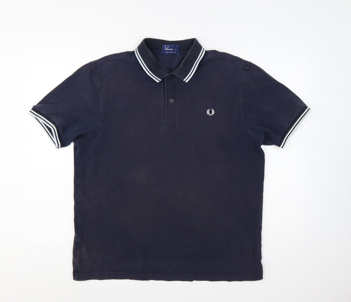 Fred Perry Men's Blue XL Cotton Piqué Polo Shirt