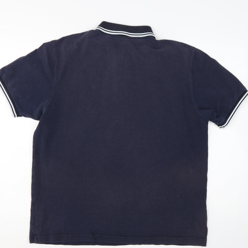 Fred Perry Men's Blue XL Cotton Piqué Polo Shirt