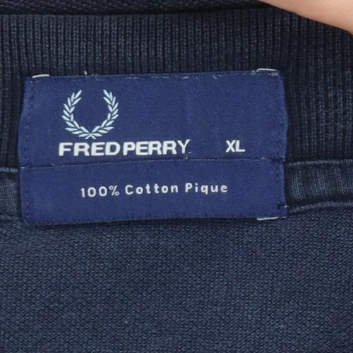 Fred Perry Men's Blue XL Cotton Piqué Polo Shirt