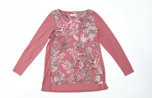 Marks and Spencer Per Una Womens Pink Floral Tunic Top Size 14