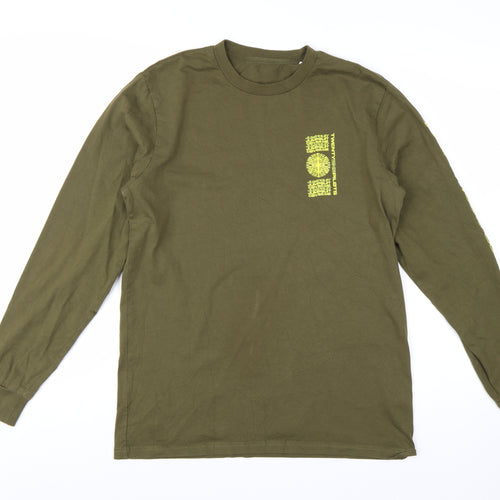 Stanley/Stella Men’s Green Long Sleeve Band Graphic T-Shirt Size M