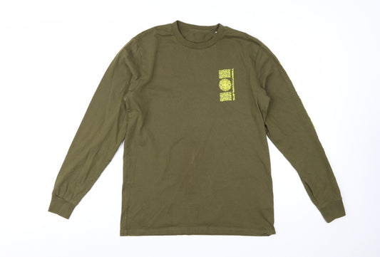 Stanley/Stella Men’s Green Long Sleeve Band Graphic T-Shirt Size M