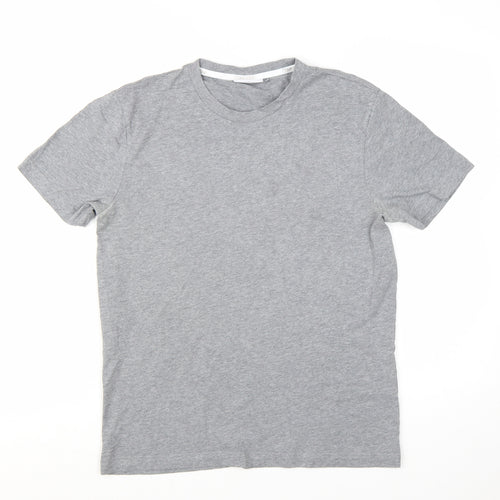 Calvin Klein Men's Grey Crew Neck Cotton T-Shirt M