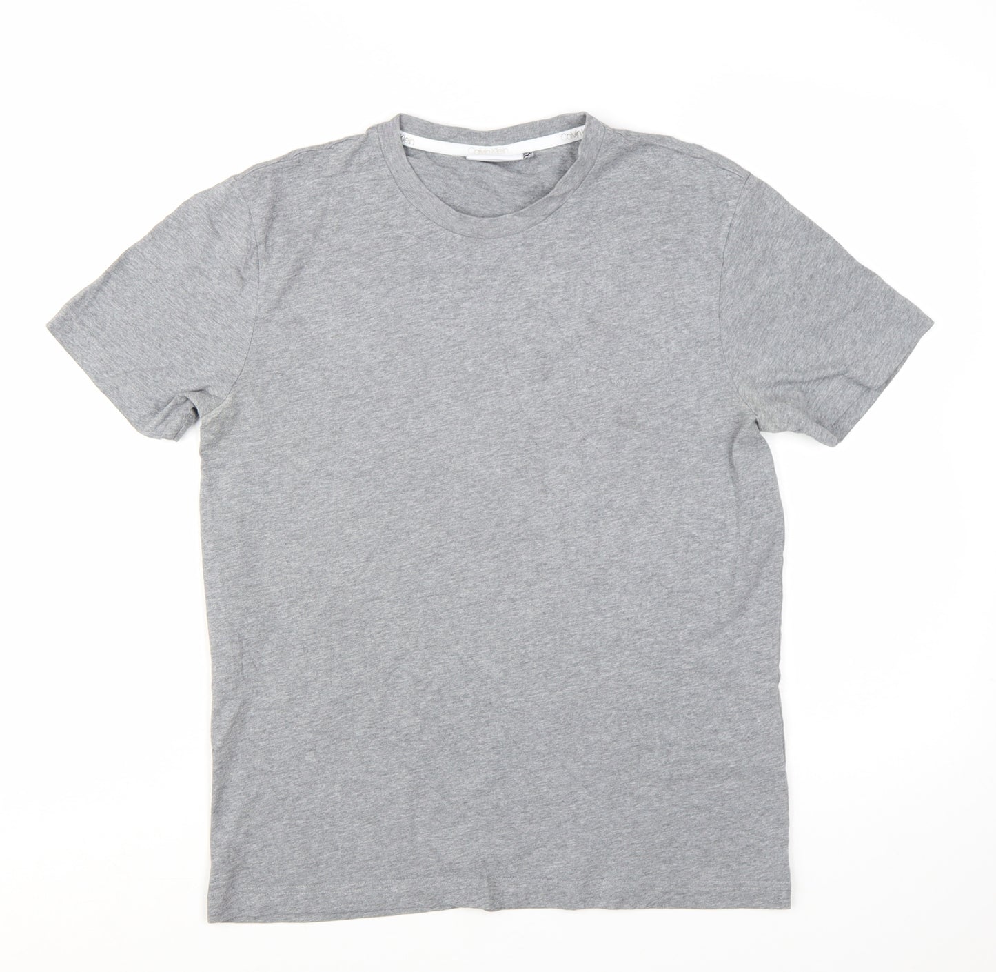 Calvin Klein Men's Grey Crew Neck Cotton T-Shirt M