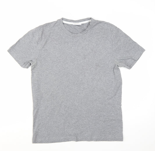 Calvin Klein Men's Grey Crew Neck Cotton T-Shirt M