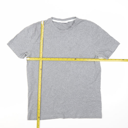 Calvin Klein Men's Grey Crew Neck Cotton T-Shirt M