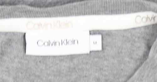 Calvin Klein Men's Grey Crew Neck Cotton T-Shirt M
