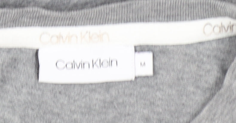 Calvin Klein Men's Grey Crew Neck Cotton T-Shirt M