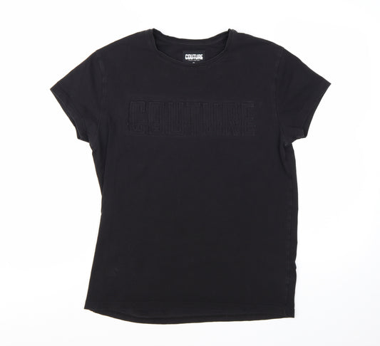 Fresh Couture Men's Black Short Sleeve Crew Neck T-Shirt Size S