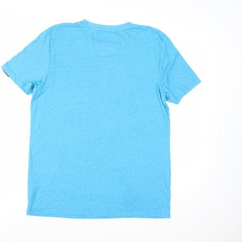 Tokyo Laundry Men's Blue Crew Neck Graphic T-Shirt Size M Cotton Blend