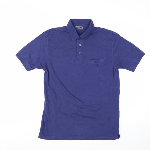 MCM Men's Blue Regular Fit Cotton Polo Shirt Size M