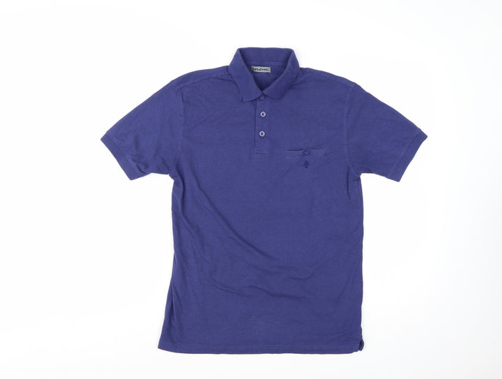 MCM Men's Blue Regular Fit Cotton Polo Shirt Size M