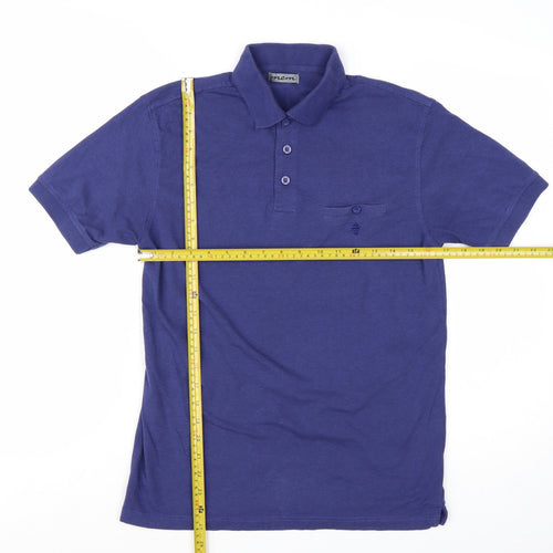MCM Men's Blue Regular Fit Cotton Polo Shirt Size M