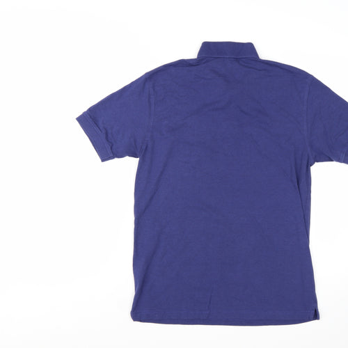 MCM Men's Blue Regular Fit Cotton Polo Shirt Size M