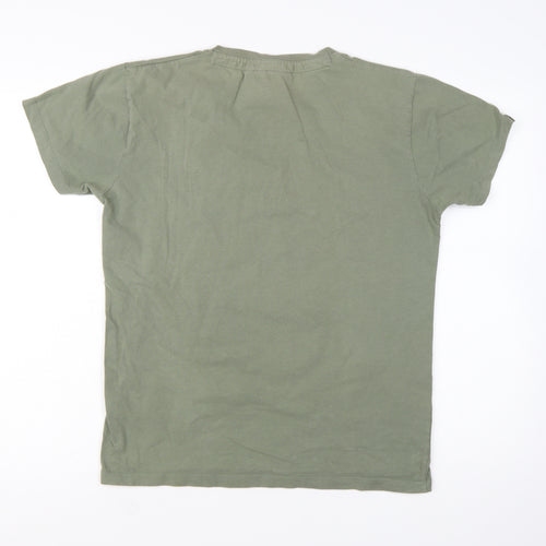 Jack & Jones Premium Vintage Green Graphic Cotton Men's T-Shirt Size S
