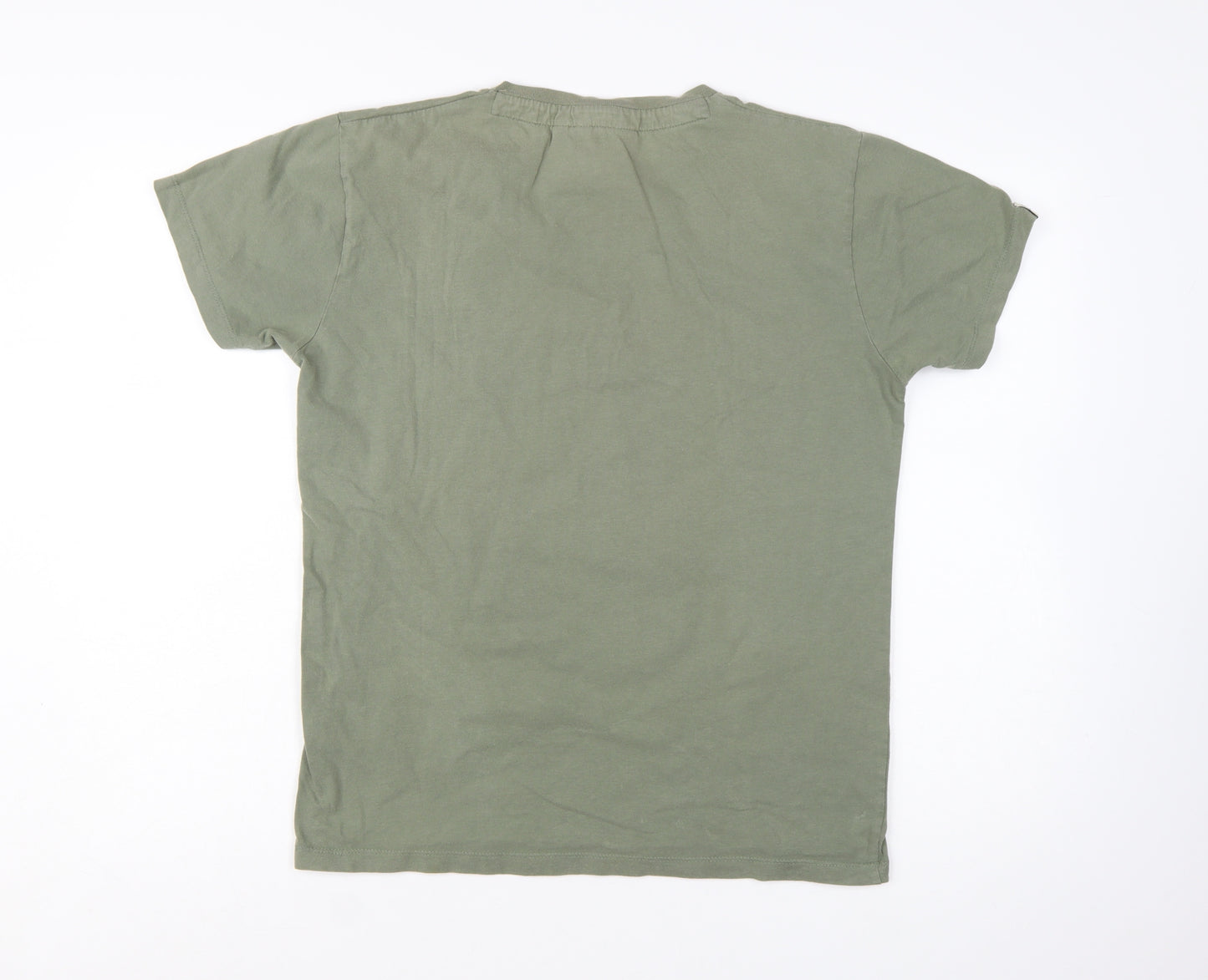 Jack & Jones Premium Vintage Green Graphic Cotton Men's T-Shirt Size S