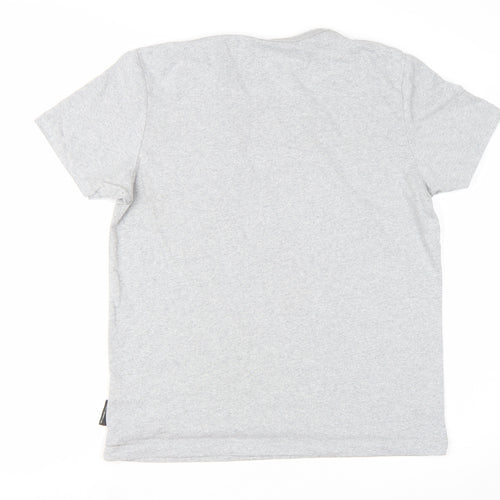 French Connection Men's Grey Crew Neck Cotton T-Shirt Size L