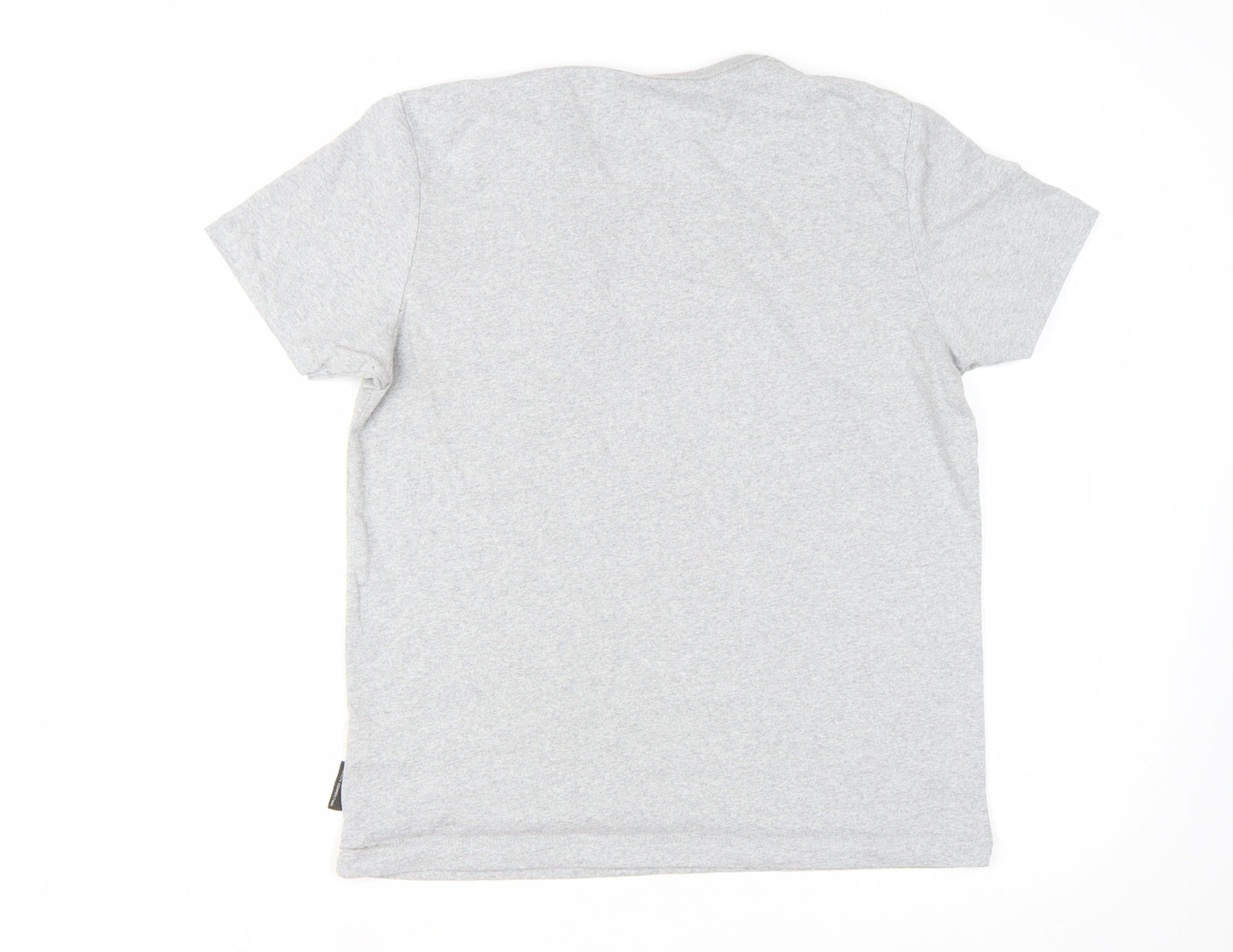 French Connection Men's Grey Crew Neck Cotton T-Shirt Size L