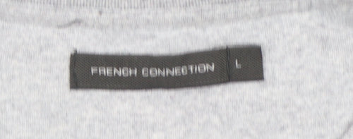 French Connection Men's Grey Crew Neck Cotton T-Shirt Size L