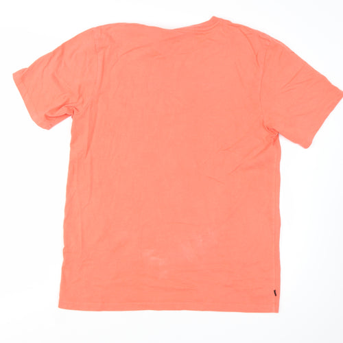 Superdry Men's Orange Cotton Crew Neck Short Sleeve T-Shirt Size L