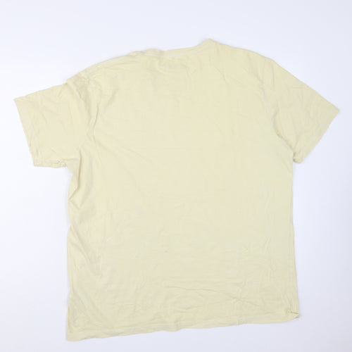 Scooby-Doo Men's Beige Graphic T-Shirt Size L Retro Cartoon Tee