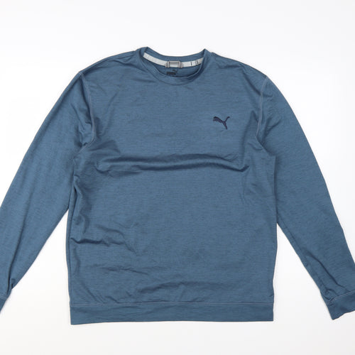 Puma Men's Blue Crew Neck Pullover Sweatshirt Size L