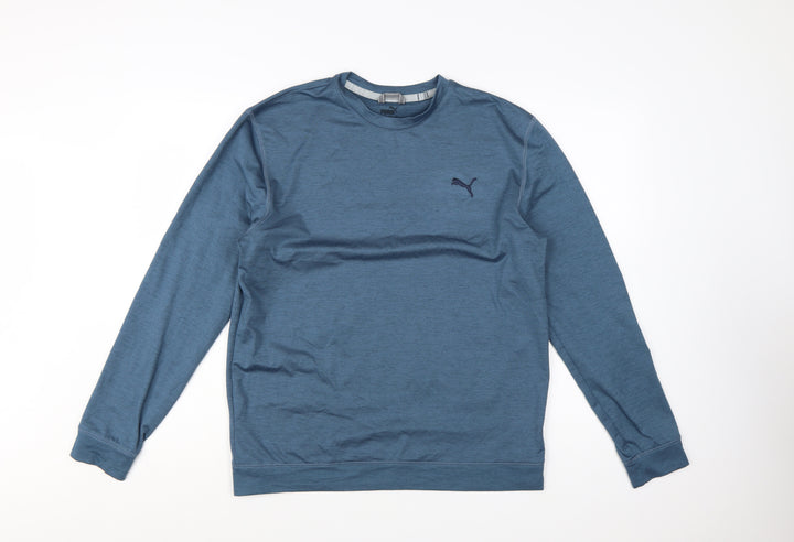 Puma Men's Blue Crew Neck Pullover Sweatshirt Size L