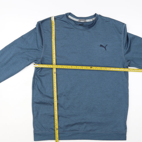 Puma Men's Blue Crew Neck Pullover Sweatshirt Size L