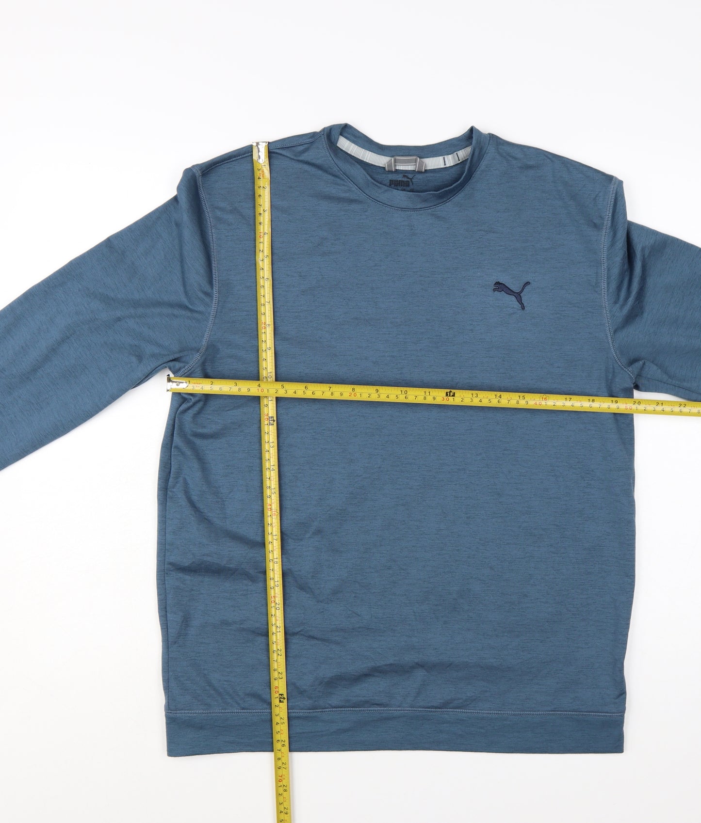 Puma Men's Blue Crew Neck Pullover Sweatshirt Size L