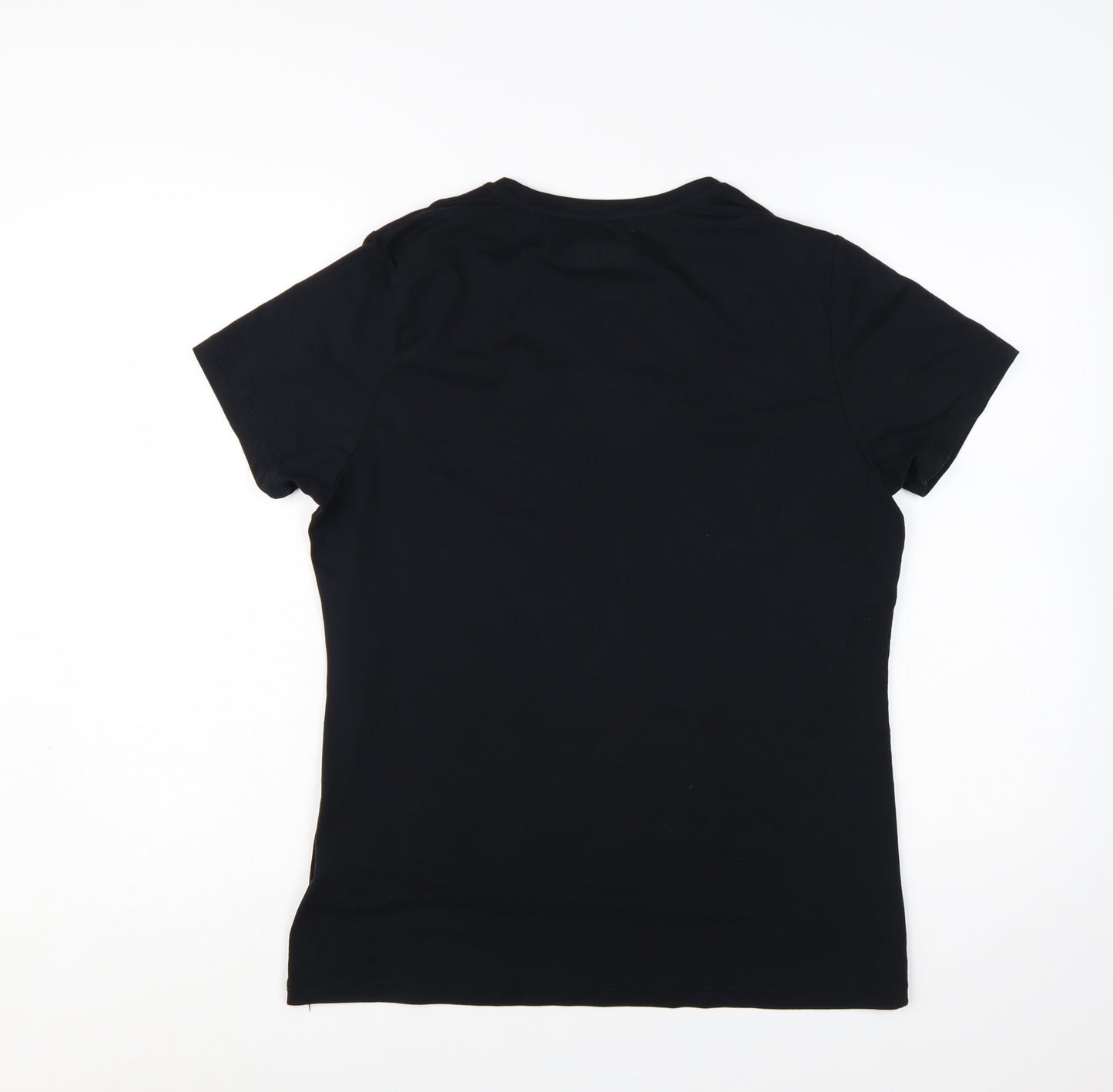 Nike Womens Black Dri-FIT Slim Fit V-Neck Activewear T-Shirt XL
