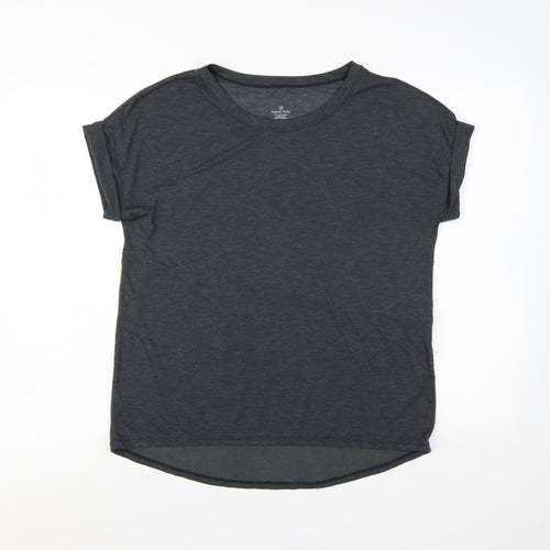 Sweaty Betty Women Grey M Regular Fit Mesh Panel T-Shirt