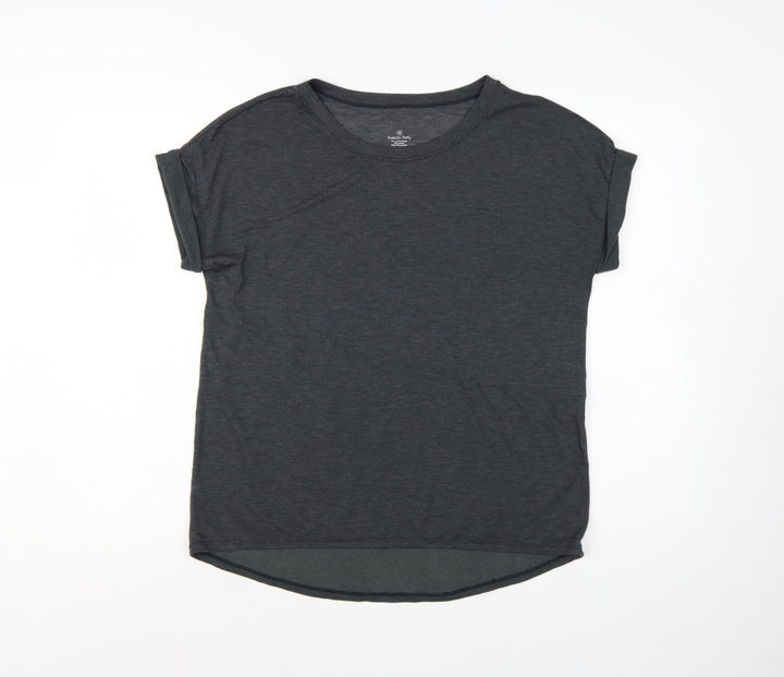 Sweaty Betty Women Grey M Regular Fit Mesh Panel T-Shirt