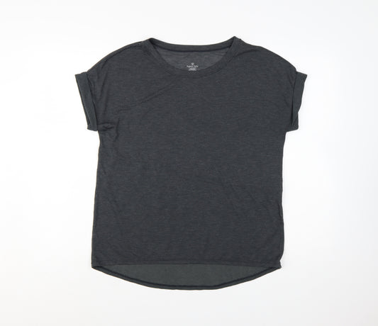 Sweaty Betty Women Grey M Regular Fit Mesh Panel T-Shirt