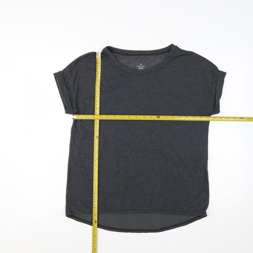 Sweaty Betty Women Grey M Regular Fit Mesh Panel T-Shirt