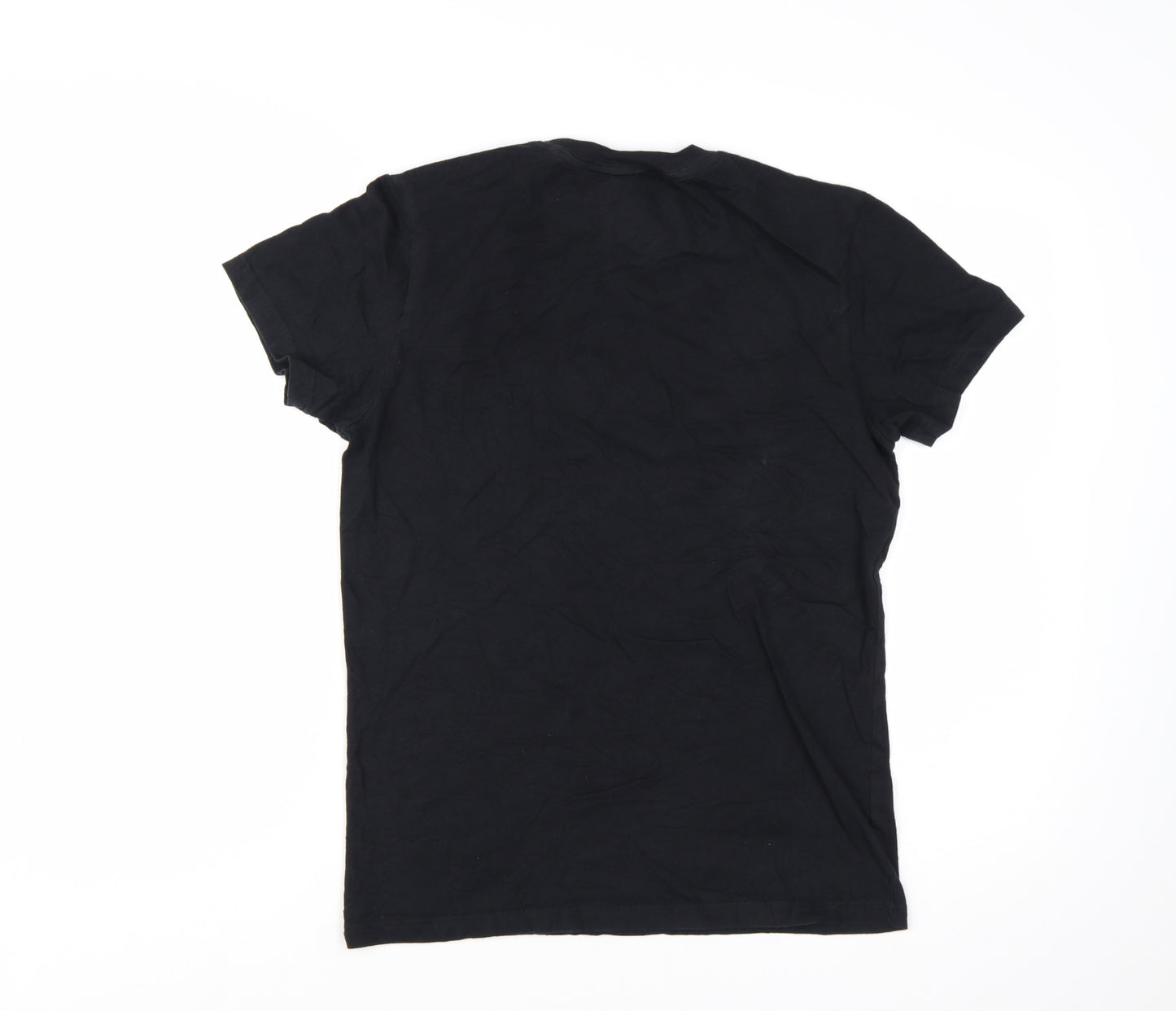 ASICS Womens Black Small Basic Sports Logo Cotton T-Shirt
