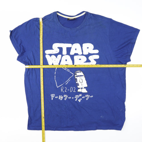 Primark Women’s Blue Star Wars R2-D2 T-Shirt XL Casual Tee