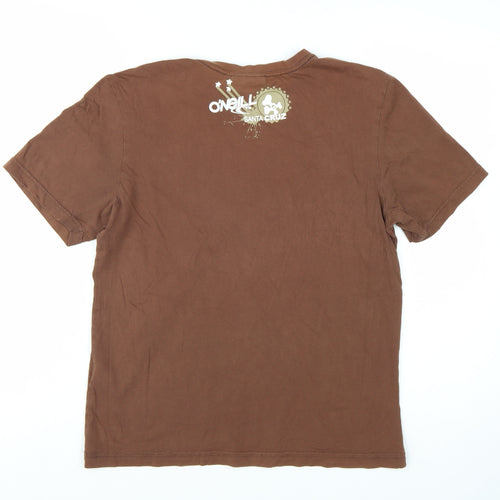 O'Neill Men's Brown Graphic Print Cotton T-Shirt Size M