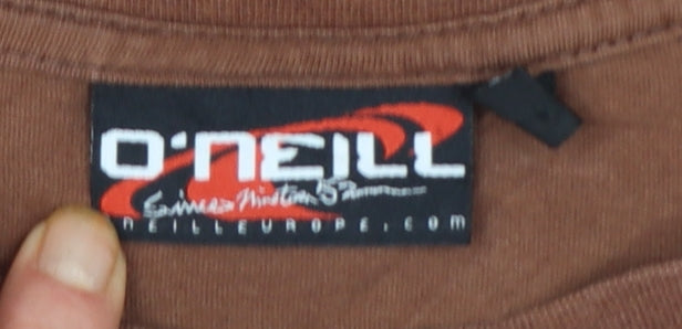 O'Neill Men's Brown Graphic Print Cotton T-Shirt Size M