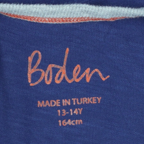 Boden Boys Multicoloured Cotton T-Shirt 13-14 Years Casual Summer Top