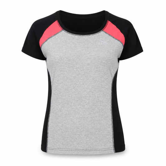 Training Zone Womens Grey Black Pink Activewear T-Shirt Size 10
